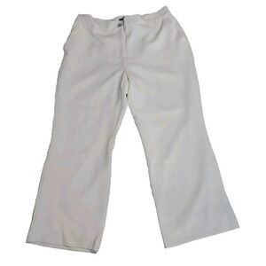 Jessica London plus size‎ 20W White Lined Dress Pants Elastic Back Waist 37W30L